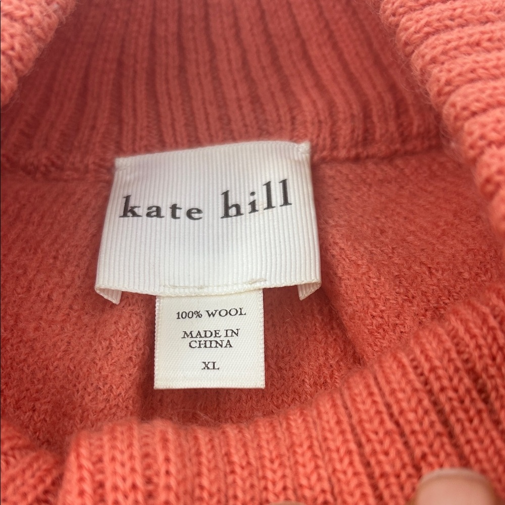 Kate Hill Vibrant Orange Cardigan Sweater - Picture 5 of 16